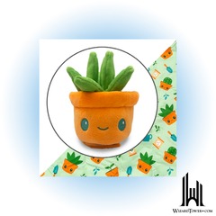 Tote Bag with Plushie: (Green Gardening + Green Succulent)